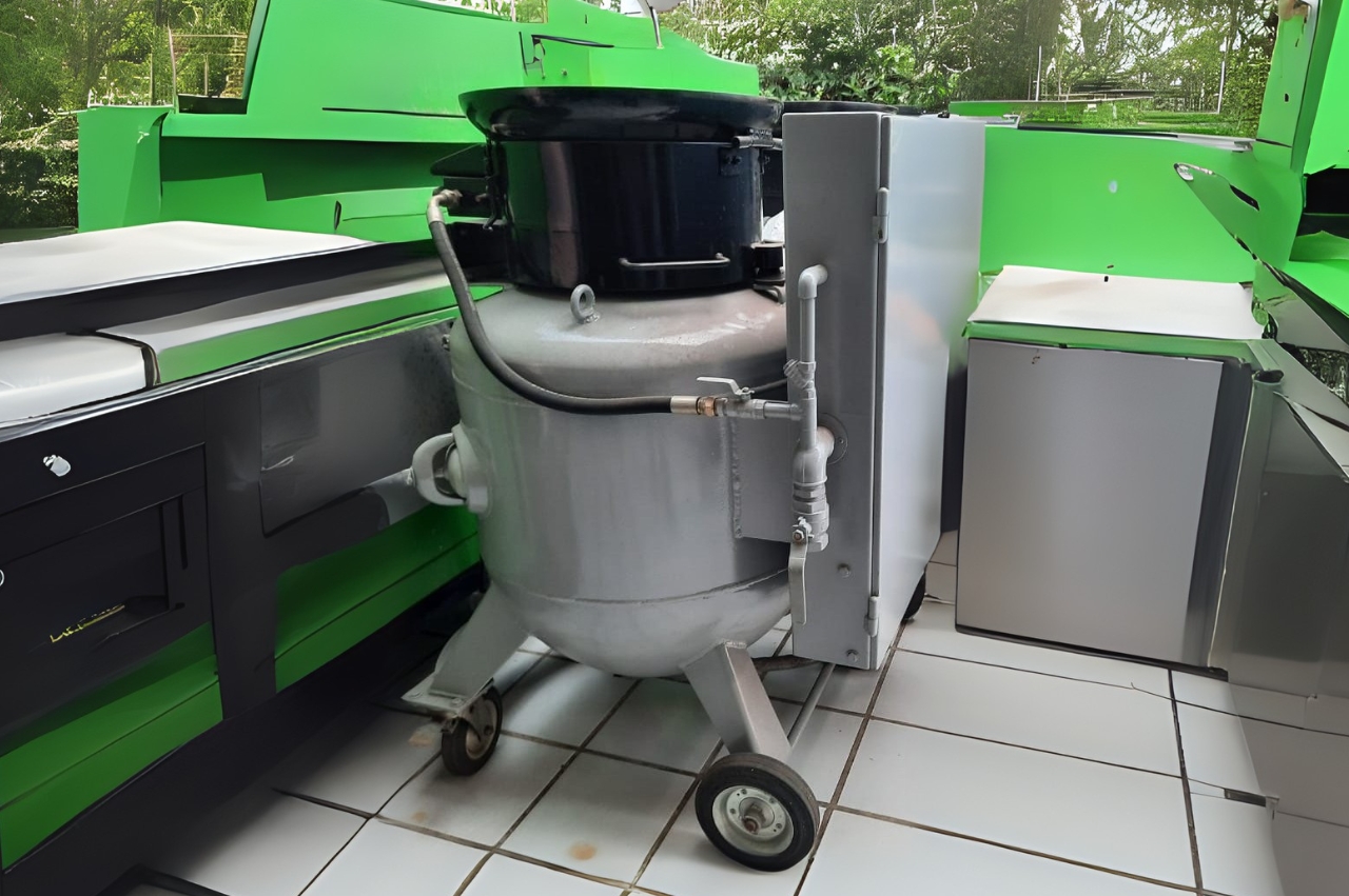 Vapor Blasting Pressure Pot milik eltama coating