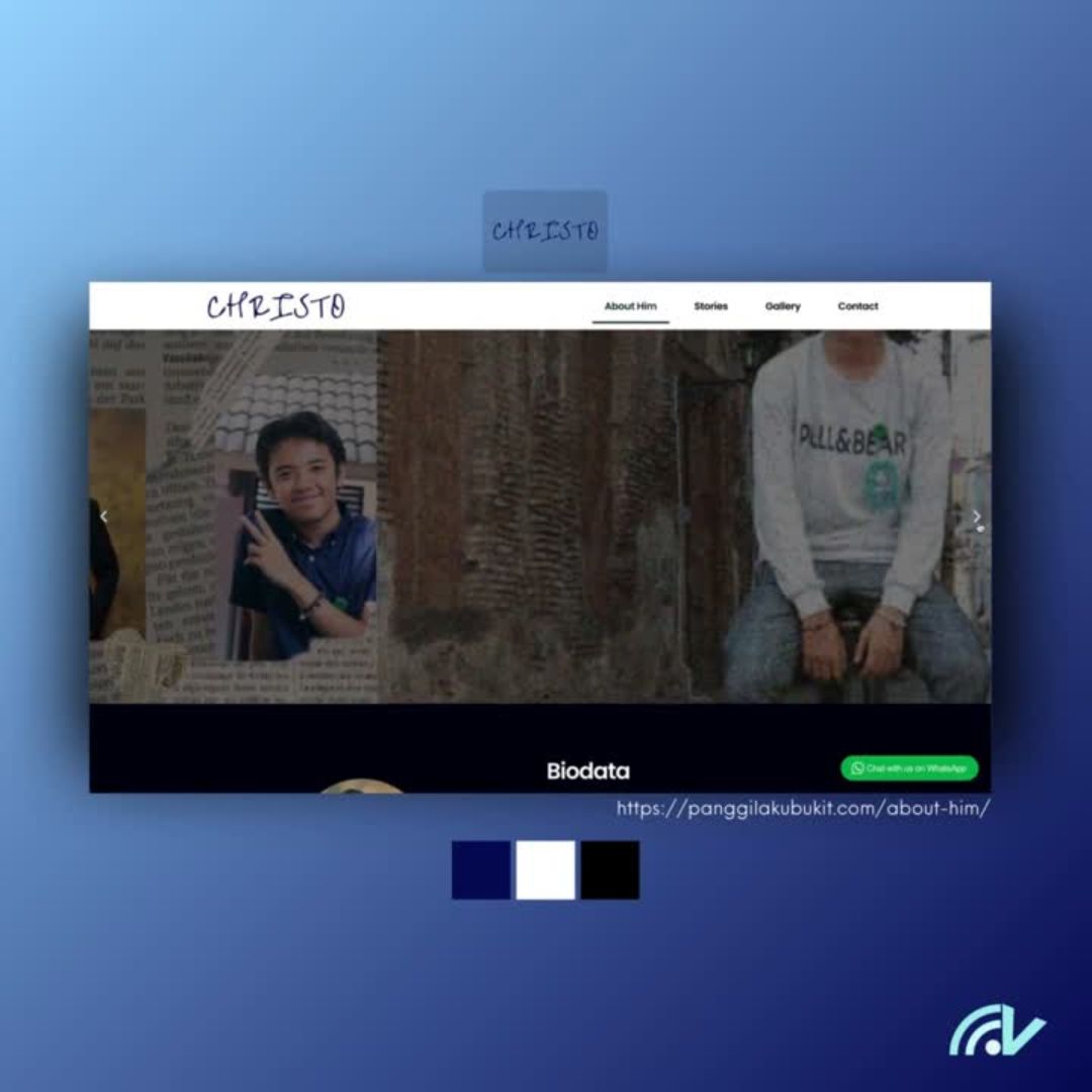 Website pribadi atas nama Christo, salah satu klien VWEB