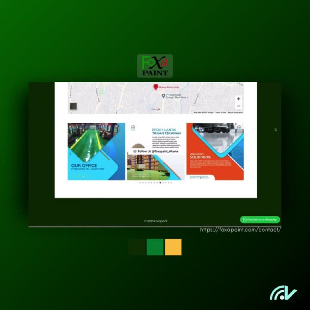 Website resmi Foxapaint, produk cat industrial dari PT. Eltama Prima Indo