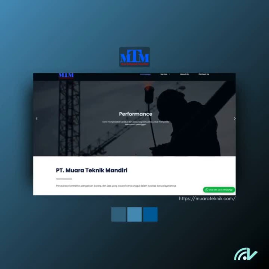 Perusahaan kontraktor, PT Muara Teknik Mandiri, mempercayakan pembuatan website kepada vizual web project