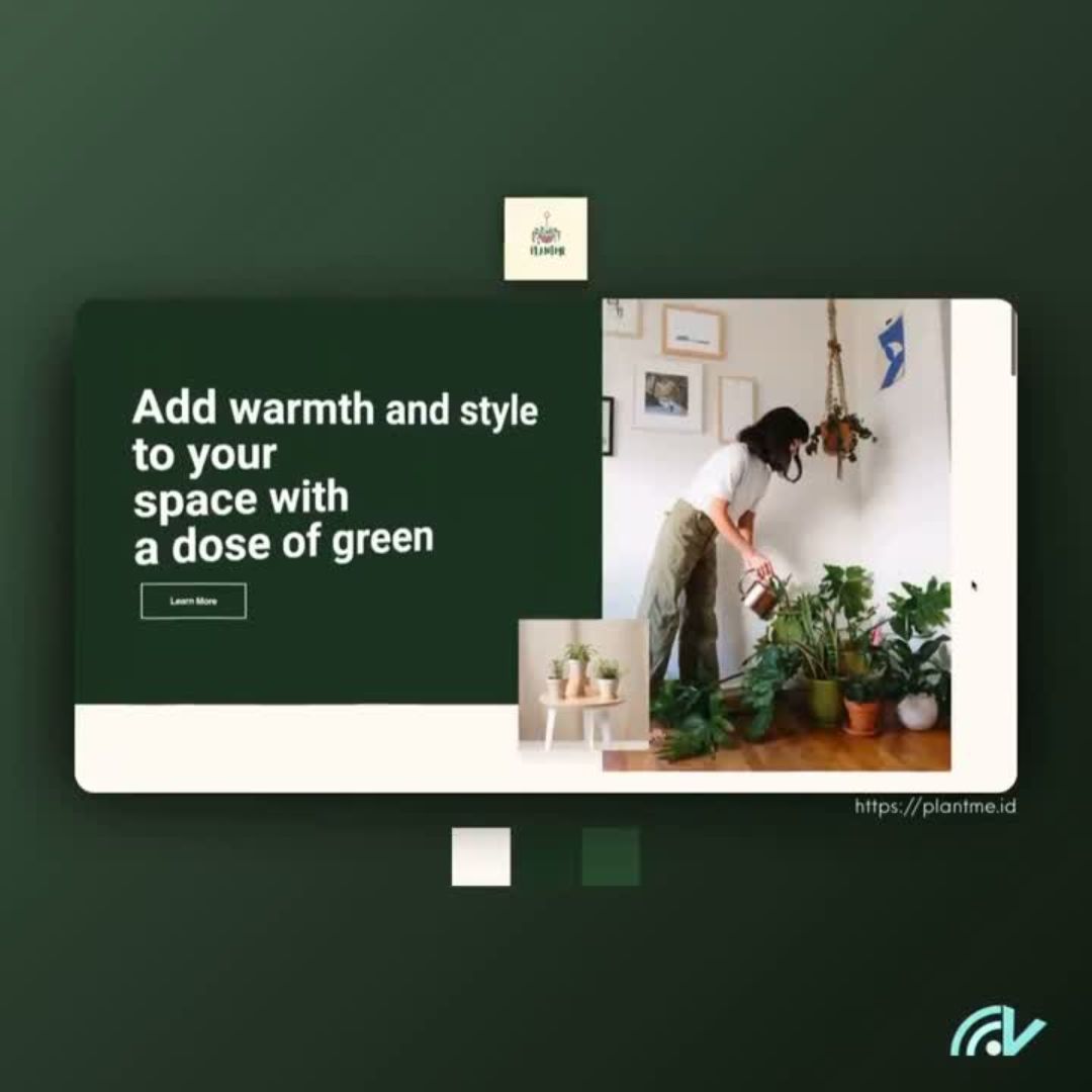 website PlantMe, salah satu klien resmi yang mempercayakan website nya pada vweb