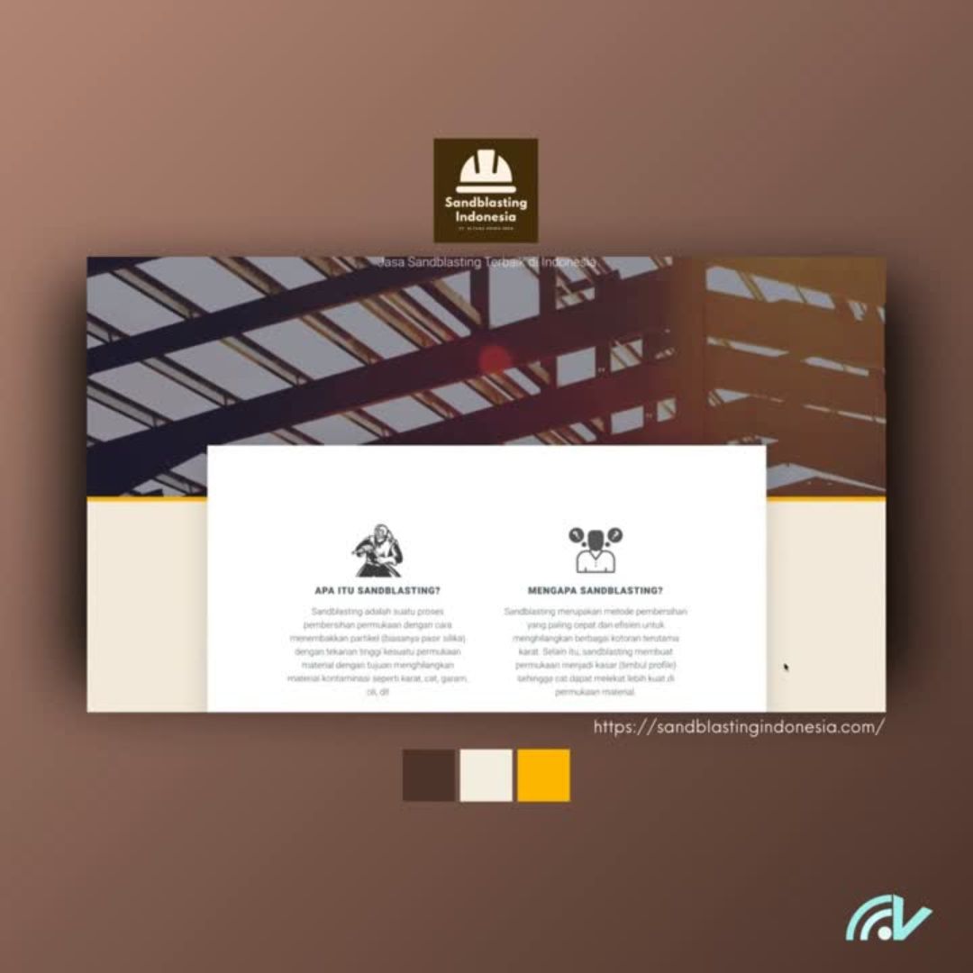 sandblastingnesia, penyedia jasa industrial terkemuka, salah satu klien dari vizual web project