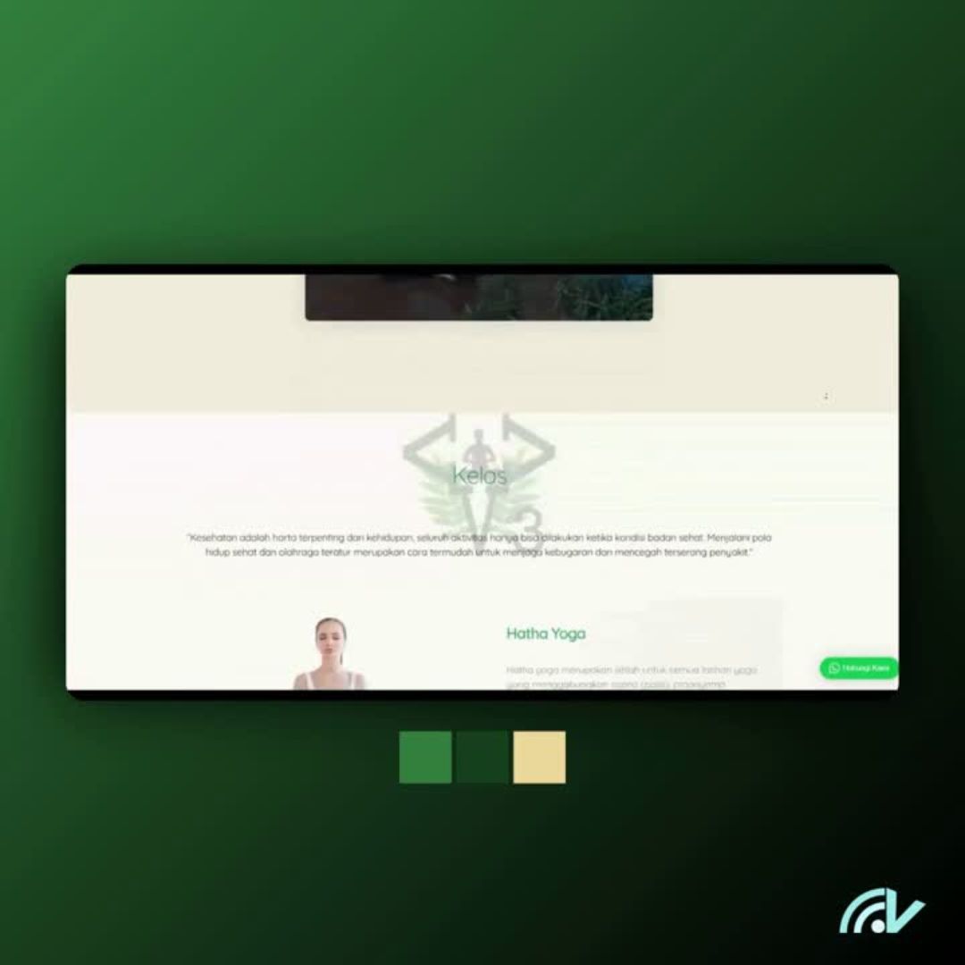 v3yoga, website yang dibuat untuk bisnis home yoga di bekasi yang website nya dirancang oleh vweb